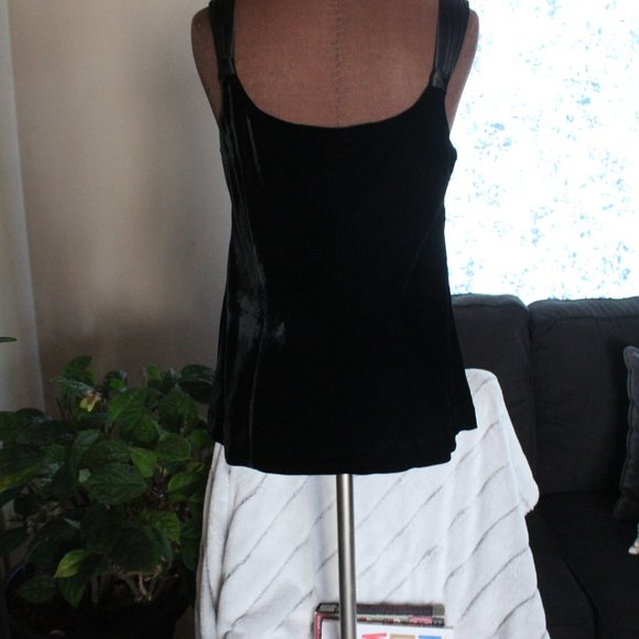 Ann Taylor Velvet Black and Silk Cowl Neck Top - Picture 4 of 4